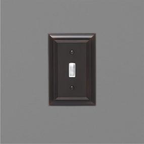 img 1 attached to 🔳 Enhance Your Décor with Amazon Basics Single Toggle Light Switch Outlet Wall Plate in Oil Rubbed Bronze - 3-Pack