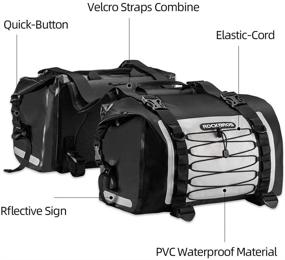 img 2 attached to 🏍️ ROCKBROS 60L Motorcycle Saddlebags: Waterproof Side Bags for Honda Yamaha Suzuki Bikes – Removable & Detachable Pack (2 PCS)