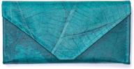 handmade women's leaf leather envelope clutch wallets - stylish handbags for women logo