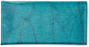 img 1 attached to Handmade Women's Leaf Leather Envelope Clutch Wallets - Stylish Handbags for Women