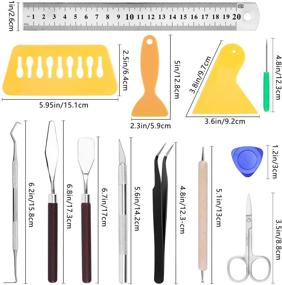 img 3 attached to 🛠️ 22PCS Craft Weeding Tools Set for Silhouettes, Lettering, Cutting, Splicing - Precision Vinyl Weeding Tool Kit with Scissors, Hook Weeder, Scrapers, Carving Knife