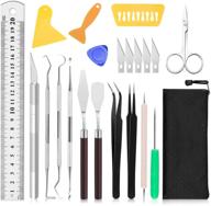 🛠️ 22pcs craft weeding tools set for silhouettes, lettering, cutting, splicing - precision vinyl weeding tool kit with scissors, hook weeder, scrapers, carving knife logo