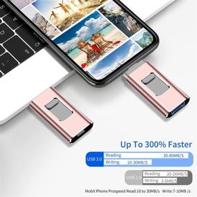 img 1 attached to 💖 XINHUAYI 1ТБ флеш-накопитель USB для iPhone - Розовый, флешка USB 3.0 для мобильных телефонов и компьютеров