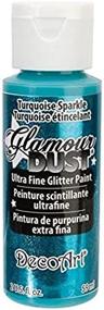 img 1 attached to 🎨 Enhanced SEO: DecoArt Turquoise Sparkle Glitter Paint - 2-Ounce Glamour Dust
