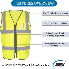 img 1 attached to LX Reflective Visibility Multi Functional Yellow 12Pcs Occupational Health & Safety Products