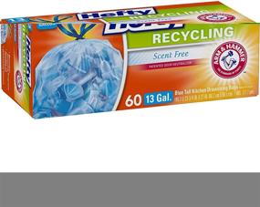 img 1 attached to Прочные мешки для мусора для переработки Hefty - синие, размером 13 галлонов, упаковка из 60 штук