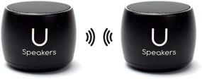 img 4 attached to Fashionit U Pro Speakers - Set of 2 | TWS Wireless Bluetooth Speakers | Incredible Surround Sound | Charging Tray | Ideal for Home, Parties, Activities! | Compact Size, Rich Sound | Black