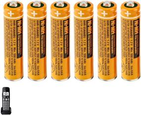 img 4 attached to 🔋 Pack of 6 NI-MH AAA Rechargeable Batteries 1.2V 550mAh for Panasonic Cordless Phone HHR-55AAABU Replacement