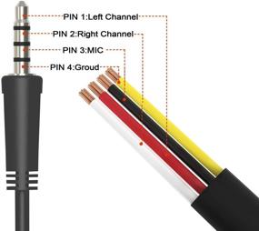 img 1 attached to 🎧 3.5mm TRRS Male Plug to Bare Wire Audio Cable - 2-Pack, 3-Feet - Headset / Headphone / Microphone Repair