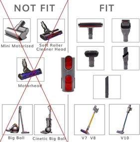 img 3 attached to 🔌 Ninthseason V8 Adapter Set for Dyson Cordless Vacuum Cleaner Parts - Replacement for V8, V10, V11, V7, V6, and More - Only Compatible with Non-Motorized Attachments