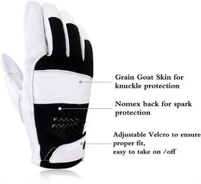 img 3 attached to 🧤 Intra-FIT TIG Welding Gloves: Premium Grain Goatskin, Spark-Resistant Nomex Back – 1 Pair