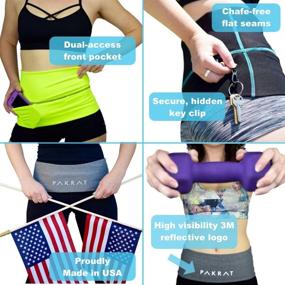 img 1 attached to 🎒 Stay Organized on Your Runs: PakRat Running Belt Waist Pack - Securely Holds Phone, Money, Keys - Perfect for Jogging, Exercise or Travel