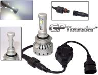высокопроизводительные лампы gp thunder 9005 hb3 led cree xhp50 - фары, 8000 люмен, противотуманные фары, цвет свечения - холодный белый 6000k, набор из 2 штук. логотип