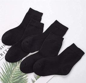 img 3 attached to CHUNG Toddler Boys Girls 10/12 Pairs Athletic Cotton Crew Socks for Autumn School Uniform and Casual Sports