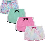 btween girls 4-piece summer shorts: stylish dolphin shorts with drawstring for active kids logo