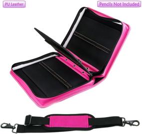 img 2 attached to 🎨 YOUSHARES 180 Slots Pink PU Leather Pencil Case - Ideal Storage for Prismacolor, Crayola, Marco Pens, Gel Pens, and more!