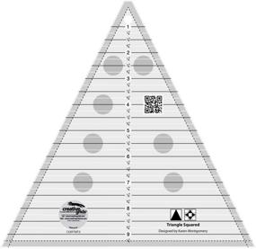 img 1 attached to Creative Grids Triangle Squared Ruler CGRTMT2 - Efficient & Accurate 9-1/2in Quilting Tool