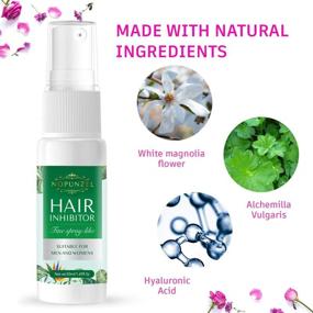 img 3 attached to 🌱 Nopunzel Hair Growth Inhibitor Spray - Natural Stop Hair Growth Solution - Safe for Face, Arms, Legs, and Armpits - Smooth Skin - 50ml