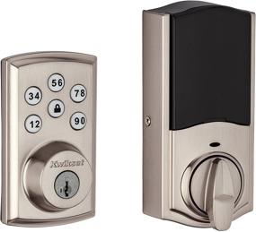 img 2 attached to Kwikset 98880-004 SmartCode 888 Z-Wave Plus Smart Lock Touchpad Electronic Deadbolt in Satin Nickel with SmartKey Security