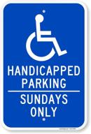 🅿️ sunday handicapped parking: smartsign aluminum logo