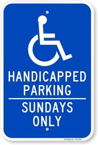 img 4 attached to 🅿️ Sunday Handicapped Parking: SmartSign Aluminum