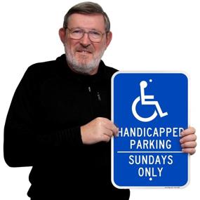 img 3 attached to 🅿️ Sunday Handicapped Parking: SmartSign Aluminum