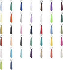 img 1 attached to Jacob Alexander Pretied Ready Zipper Boys' Accessories ~ Neckties