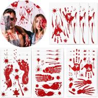 halloween decorations handprint footprint bloodstain logo