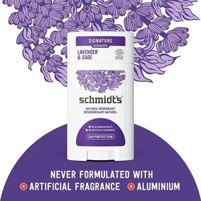 img 1 attached to 🌿 Schmidt's Aluminum Free Natural Deodorant: Lavender & Sage, 24 Hour Odor Protection, Certified Natural, Vegan, Cruelty Free 3.25 oz