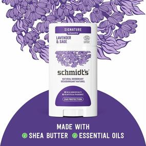 img 2 attached to 🌿 Schmidt's Aluminum Free Natural Deodorant: Lavender & Sage, 24 Hour Odor Protection, Certified Natural, Vegan, Cruelty Free 3.25 oz