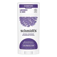 🌿 schmidt's aluminum free natural deodorant: lavender & sage, 24 hour odor protection, certified natural, vegan, cruelty free 3.25 oz logo