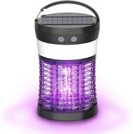 🦟 bug zapper: solar rechargeable electric mosquito killer for flies, mosquitoes, gnats & other flying pests - waterproof, 3 light modes, non toxic indoor & outdoor fly zapper logo