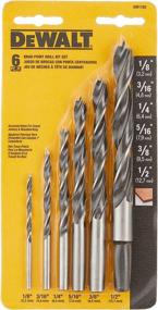 img 2 attached to DEWALT DW1720: Precision Brad Point Set for Woodworking - 6 Piece Kit