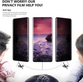 img 2 attached to 📱 Galaxy S20 Ultra 5G Privacy Screen Protector + Camera Lens Protector [9H Hardness][Anti-Scratch][3D Full Coverage] Tempered Glass Screen Protector, For Samsung Galaxy S20 Ultra (6.9-inch)