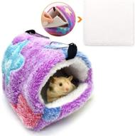 🐹 cozy hamster bed with mat - small animal pet, mini rat hamster plush house - nest bed, hut and hideout - mini house cave bed for ultimate comfort логотип