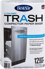 img 2 attached to 🗑️ BestAir WMCK1335012-2 Heavy Duty Trash Compactor Bags, 16'' D x 9'' W x 17'' H, Pack of 2 (24 Bags), Brown