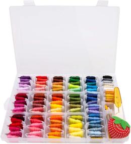 img 3 attached to 🧵 Hohoto 104 Colors Embroidery Floss Kits for Beginners: Friendship Bracelet String Craft Cross Stitch Thread, Storage Box, and Embroidery Tools Included