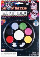 🎭 forum novelties - day of the dead face paint makeup kit: lightweight 14 g/.5 oz logo