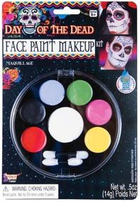 img 1 attached to 🎭 Forum Novelties - Day of The Dead Face Paint Makeup Kit: Lightweight 14 g/.5 Oz