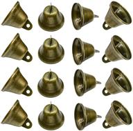 20pcs vintage brass color mini jingle bells - maydahui (1.7 x 1.5 inches) for wedding doors, dog collar, jewelry, sewing, christmas, hallowmas decoration logo