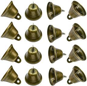 img 4 attached to 20PCS Vintage Brass Color Mini Jingle Bells - Maydahui (1.7 X 1.5 Inches) for Wedding Doors, Dog Collar, Jewelry, Sewing, Christmas, Hallowmas Decoration