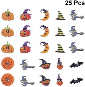 img 2 attached to 100pcs Halloween Wooden Buttons - 2 Hole Pumpkin Witch Spider Bat Owl Shaped Wood Buttons for DIY Crafting and Sewing Costumes - HEALLILY