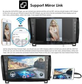 img 1 attached to 🚗 Автомобильный видеоплеер на Android 10 для Toyota Tundra 2007-2013 Sequoia 2008-2013 - 9-дюймовый сенсорный экран 2 DIN встроенный GPS-навигатор с Bluetooth и мультимедийным видеоплеером