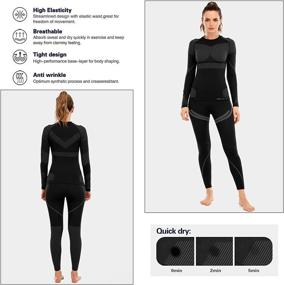 img 3 attached to Thermal Underwear Winter Weather Running Sports & Fitness