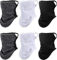 🧣 ultimate uv protection: 6-piece ice silk face cover scarf with ear loops for men and women logo