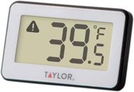 🌡️ enhanced digital refrigerator/freezer kitchen thermometer - taylor precision products with large display and convenient clip logo