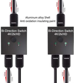 img 3 attached to 🔌 Ailun HDMI Переключатель и Сплиттер: 2 в 1, Без внешнего питания для Xbox, PS4, Roku, HDTVs - Идеально подходит для просмотра телевидения высокой четкости (Не для двух мониторов)