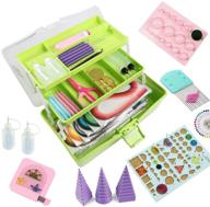 🎨 quilling kits - tools, supplies & green paper strips for paper quilling in a storage toolbox logo