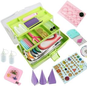 img 4 attached to 🎨 Quilling Kits - Tools, Supplies & Green Paper Strips for Paper Quilling in a Storage Toolbox