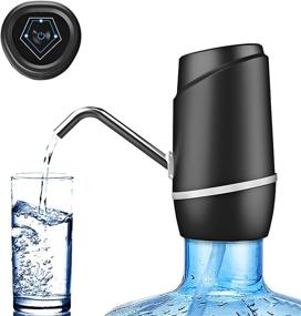img 4 attached to 💧 Electric Drinking Water Pump Portable Water Dispenser, Universal USB Charging Water Bottle Pump for 2-5 Gallon, with 2 Silicone Tubes - 5 Gallon Water Dispenser